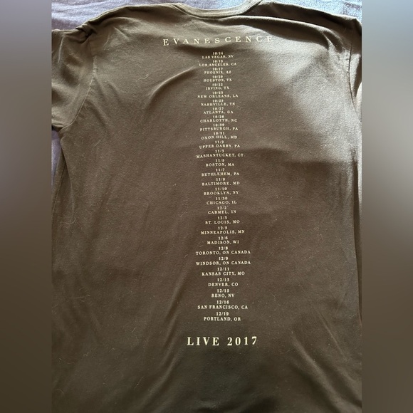 Evanescence tour shirt 2017 black medium - Picture 4 of 5